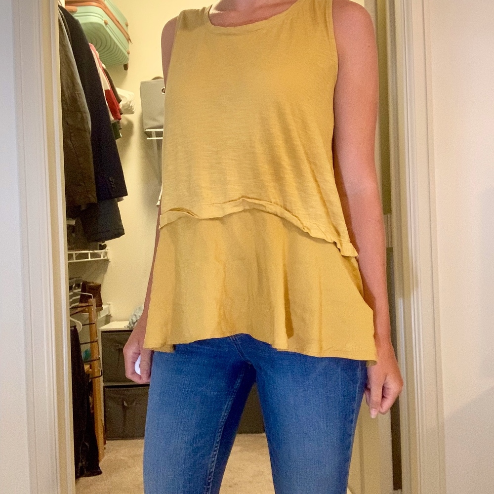 Yellow blouse top